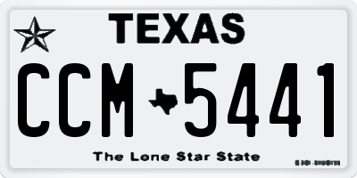 TX license plate CCM5441