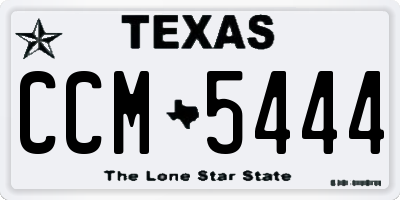 TX license plate CCM5444