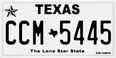 TX license plate CCM5445