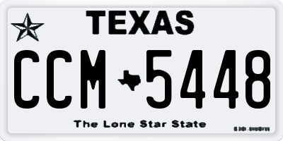 TX license plate CCM5448