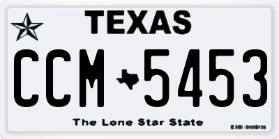 TX license plate CCM5453