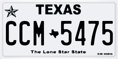 TX license plate CCM5475