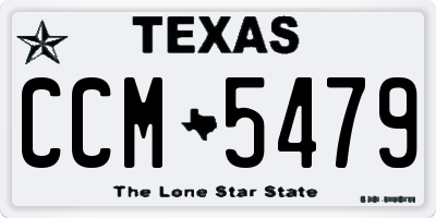 TX license plate CCM5479