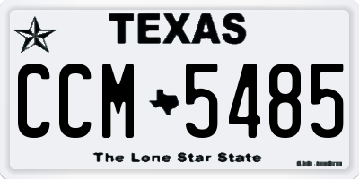 TX license plate CCM5485