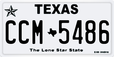 TX license plate CCM5486