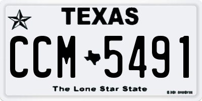 TX license plate CCM5491