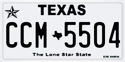TX license plate CCM5504