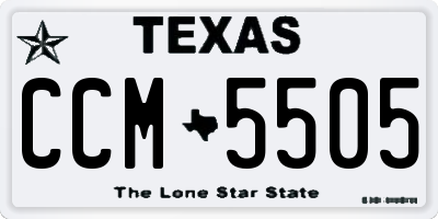 TX license plate CCM5505