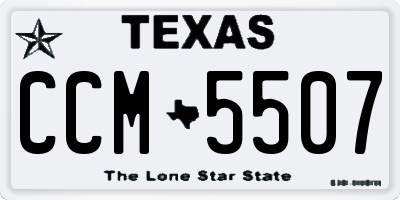 TX license plate CCM5507