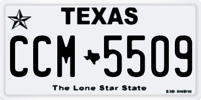 TX license plate CCM5509