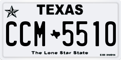 TX license plate CCM5510