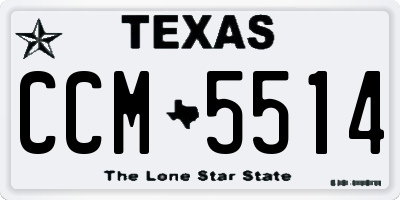 TX license plate CCM5514