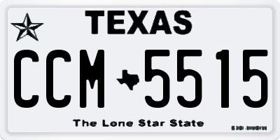 TX license plate CCM5515