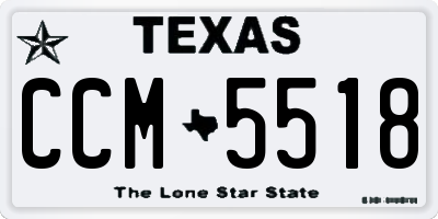 TX license plate CCM5518