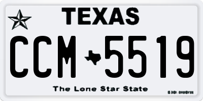 TX license plate CCM5519