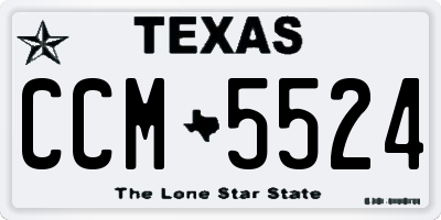TX license plate CCM5524