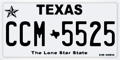 TX license plate CCM5525