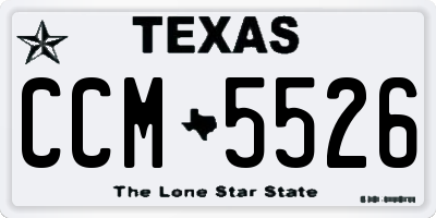 TX license plate CCM5526