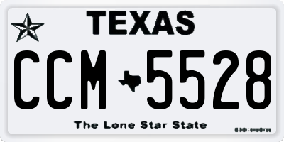 TX license plate CCM5528