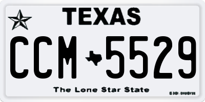 TX license plate CCM5529