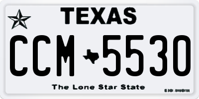 TX license plate CCM5530