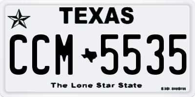 TX license plate CCM5535