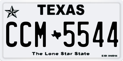 TX license plate CCM5544