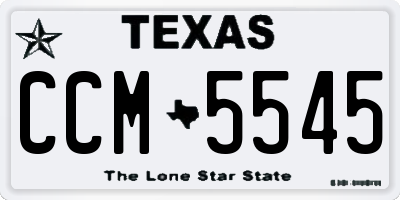 TX license plate CCM5545