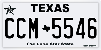 TX license plate CCM5546