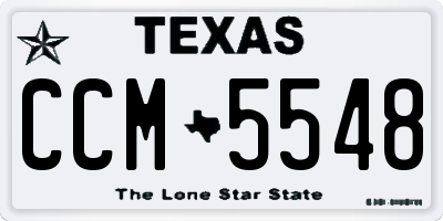 TX license plate CCM5548