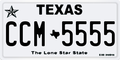 TX license plate CCM5555