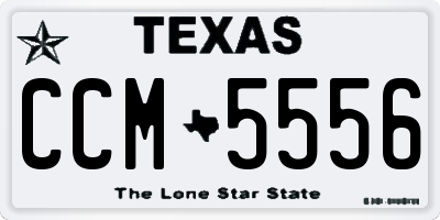TX license plate CCM5556