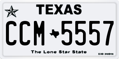 TX license plate CCM5557
