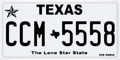TX license plate CCM5558