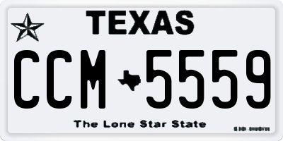 TX license plate CCM5559