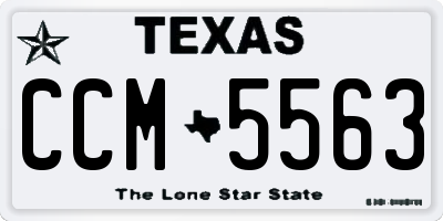 TX license plate CCM5563