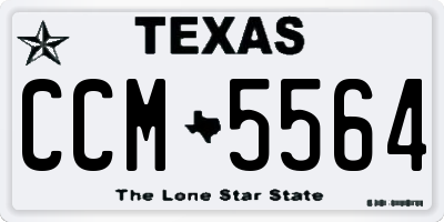 TX license plate CCM5564