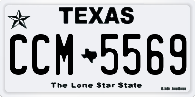 TX license plate CCM5569