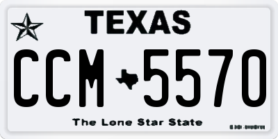 TX license plate CCM5570