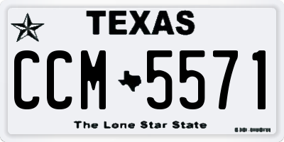 TX license plate CCM5571