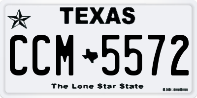 TX license plate CCM5572