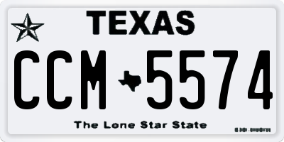 TX license plate CCM5574