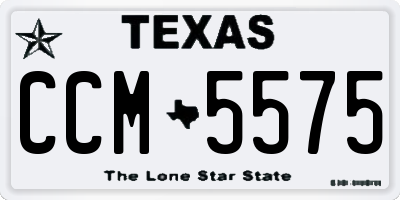 TX license plate CCM5575