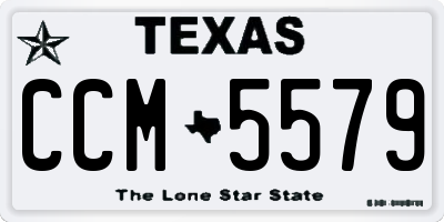 TX license plate CCM5579