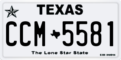 TX license plate CCM5581