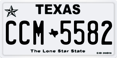 TX license plate CCM5582