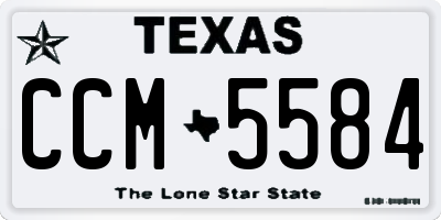 TX license plate CCM5584