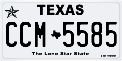 TX license plate CCM5585