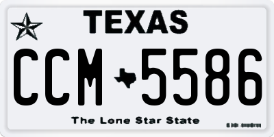 TX license plate CCM5586
