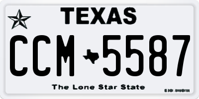 TX license plate CCM5587